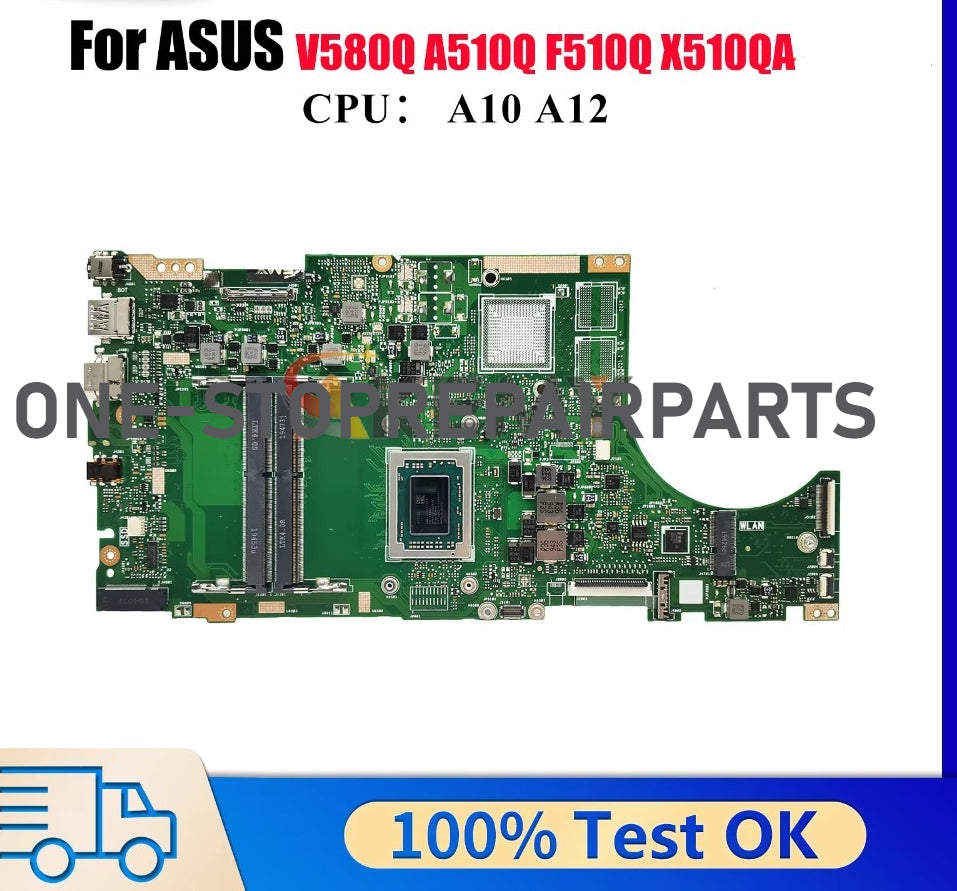 X510QR Laptop Motherboard For ASUS VivoBook F510Q V580Q A510Q X510Q X510QR X510QA Mainboard With A10 A12 CPU 100% Tests OK Stk ASUS laptop repair parts