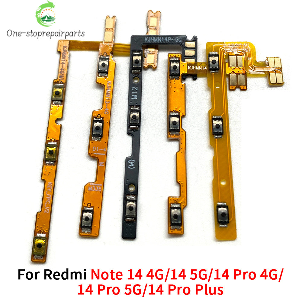 Power On Off Volume Side Button Key Flex Cable For Xiaomi Redmi Note 12 13 14 Pro Plus 4G 5G  Xiaomi  Xiao mi phone repair parts
