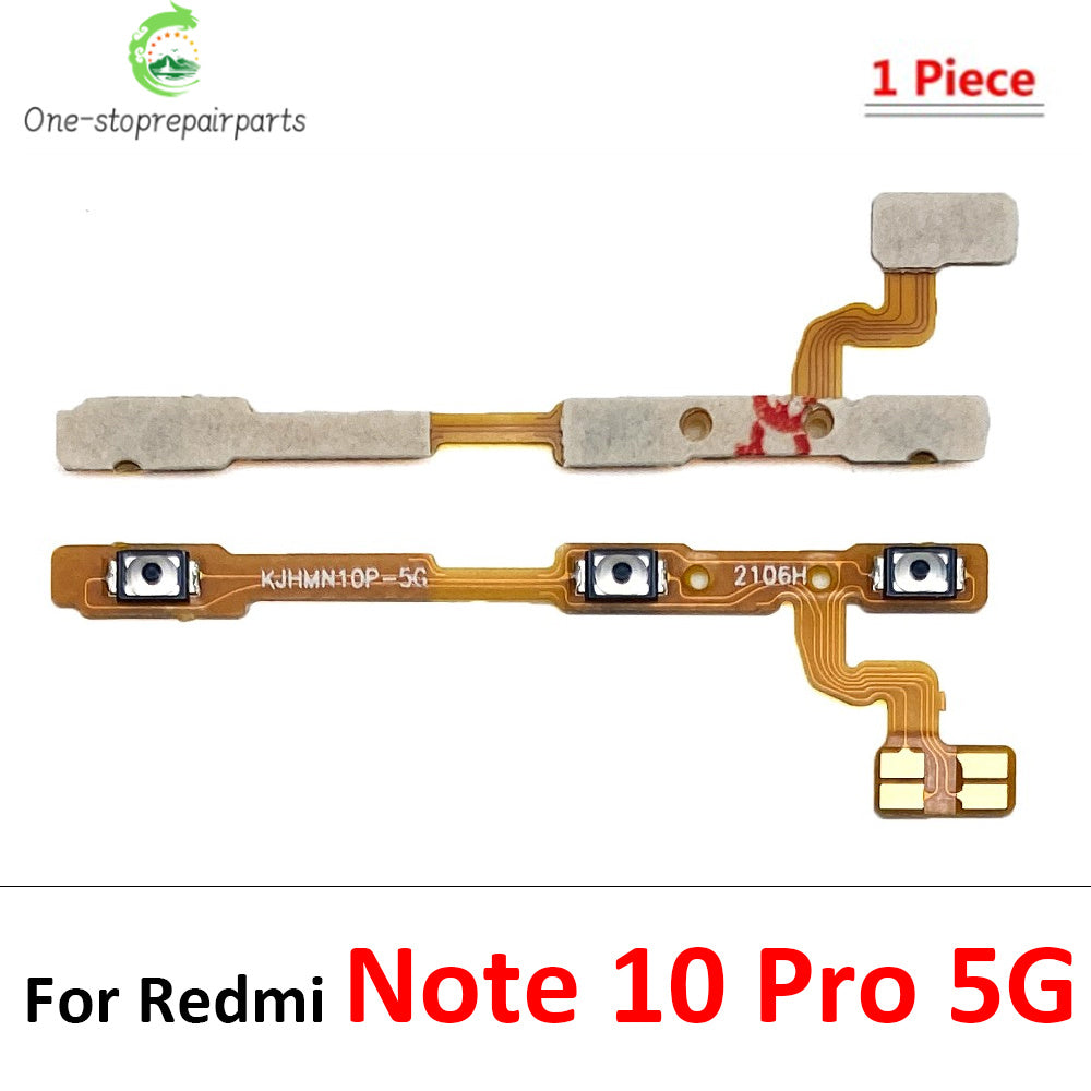 Power On Off Volume Side Button Key Flex Cable For Xiaomi Redmi Note 10 10s 11 11s 11T 11E 12 12s 13 Pro Plus 4G 5G　  Xiaomi  Xiao mi phone repair parts