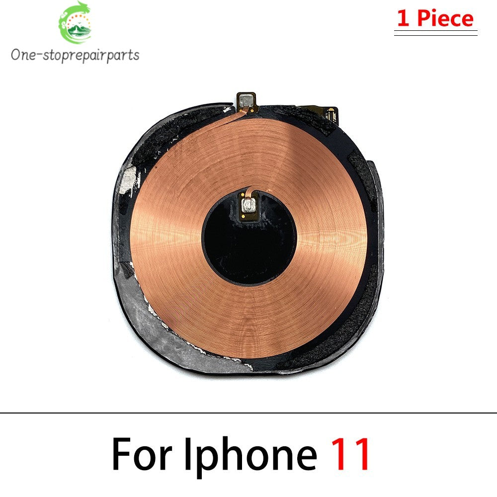 Wireless Charging Coil Sticker With Power Volume Flex Cable For iPhone 11 12 13 14 15 Pro Max Wireless Charger Panel iPhone phone repair parts