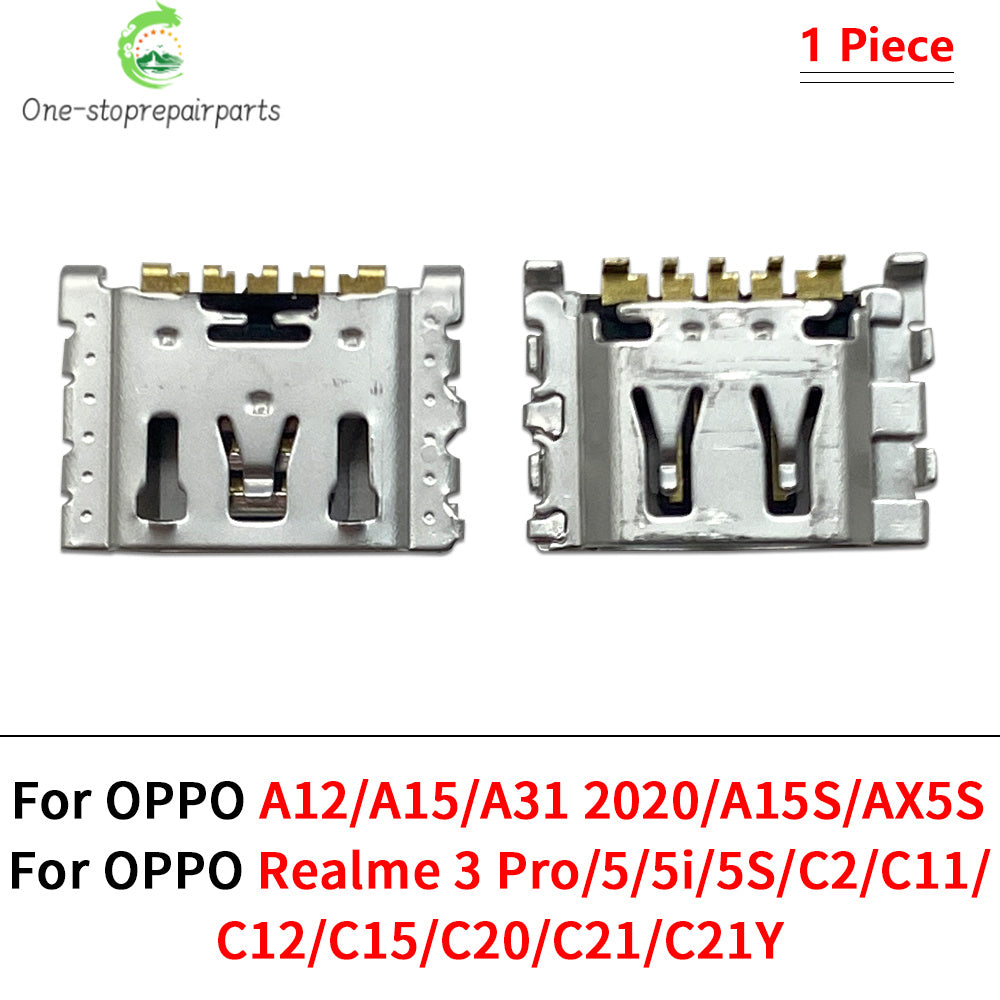2Pcs, Charger USB Charging Port Dock Connector Socket For OPPO A33 A36 A56 A12 A15 A31 A16 A32 A52 A72 A92 A35 A57 A71 A73 A77 OPPO phone repair parts