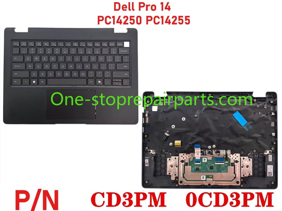 Dell Pro 14 PC14250 PC14255  lcd back cober uppler palmrest bezel bottom hinge cover keyboard touchpad 0K2C6C 0DK0V6 0MCMRV