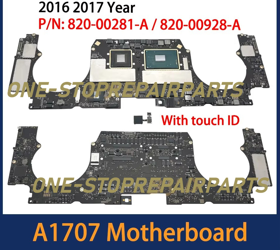 Original Logic Board With Touch ID 820-00928-A For MacBook Pro 15" A1707 Motherboard EMC 3072 820-00281-A EMC 3162 2016 2017 Macbook repair parts