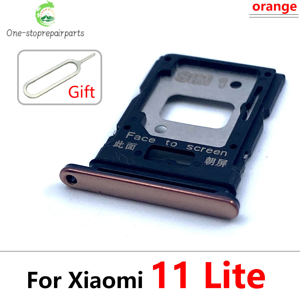 New SIM Card Slot SD Card Tray Holder Adapter For Xiaomi Mi 11 11T Mi11 Pro Lite Replacement Parts Black Blue Silver Xiaomi  Xiao mi phone repair parts