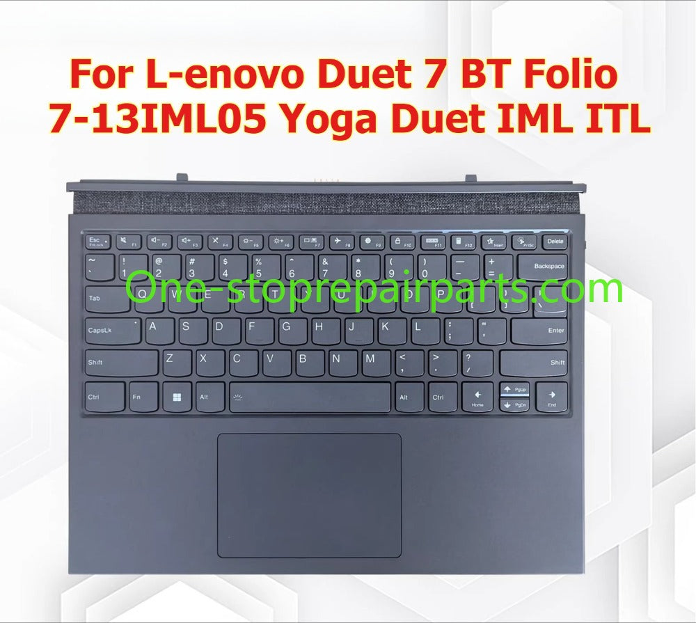 2-in-1 Tablet Duet 7 BT Folio Keyboard Dock For Lenovo 7-13IML05 Yoga Duet IML ITL 2020 2021 Bluetooth Folio Keyboard Gray