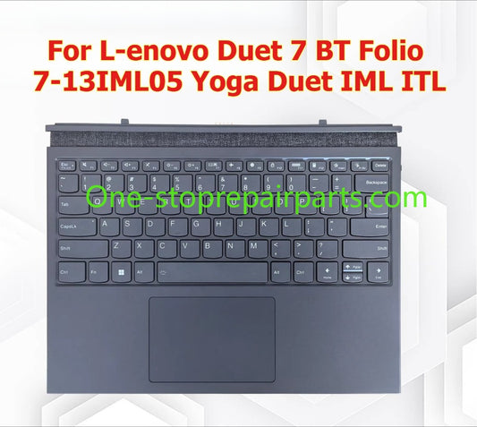 2-in-1 Tablet Duet 7 BT Folio Keyboard Dock For Lenovo 7-13IML05 Yoga Duet IML ITL 2020 2021 Bluetooth Folio Keyboard Gray