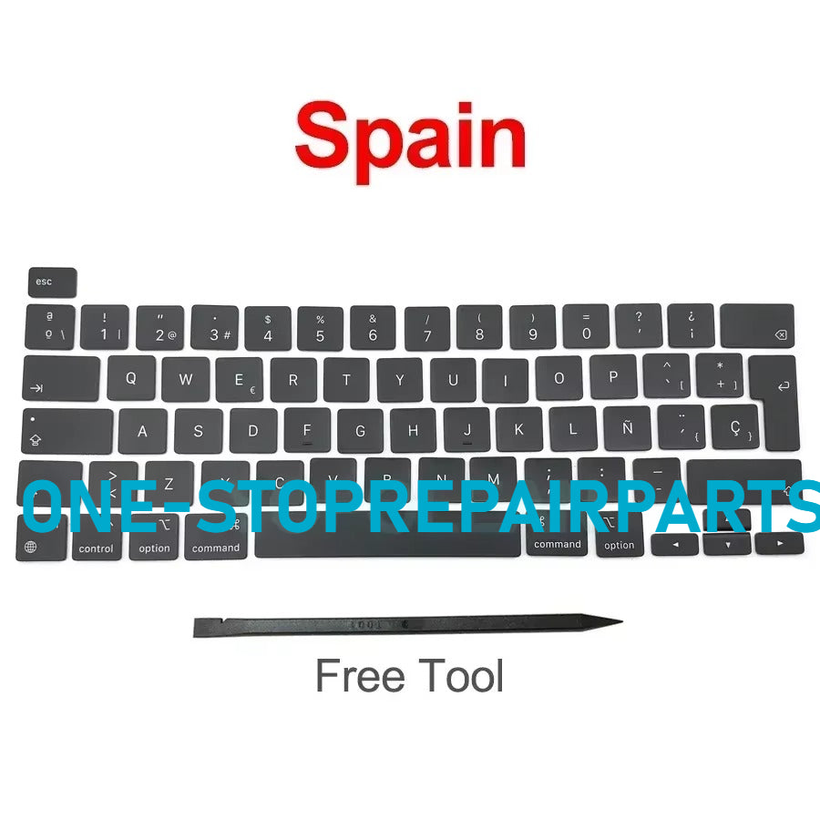 New Laptop A2338 Keycap Keys key Cap Keyboard Russian RU US UK French Spain Germany Italy For Macbook Pro Retina 13" M1 M2 Macbook repair parts