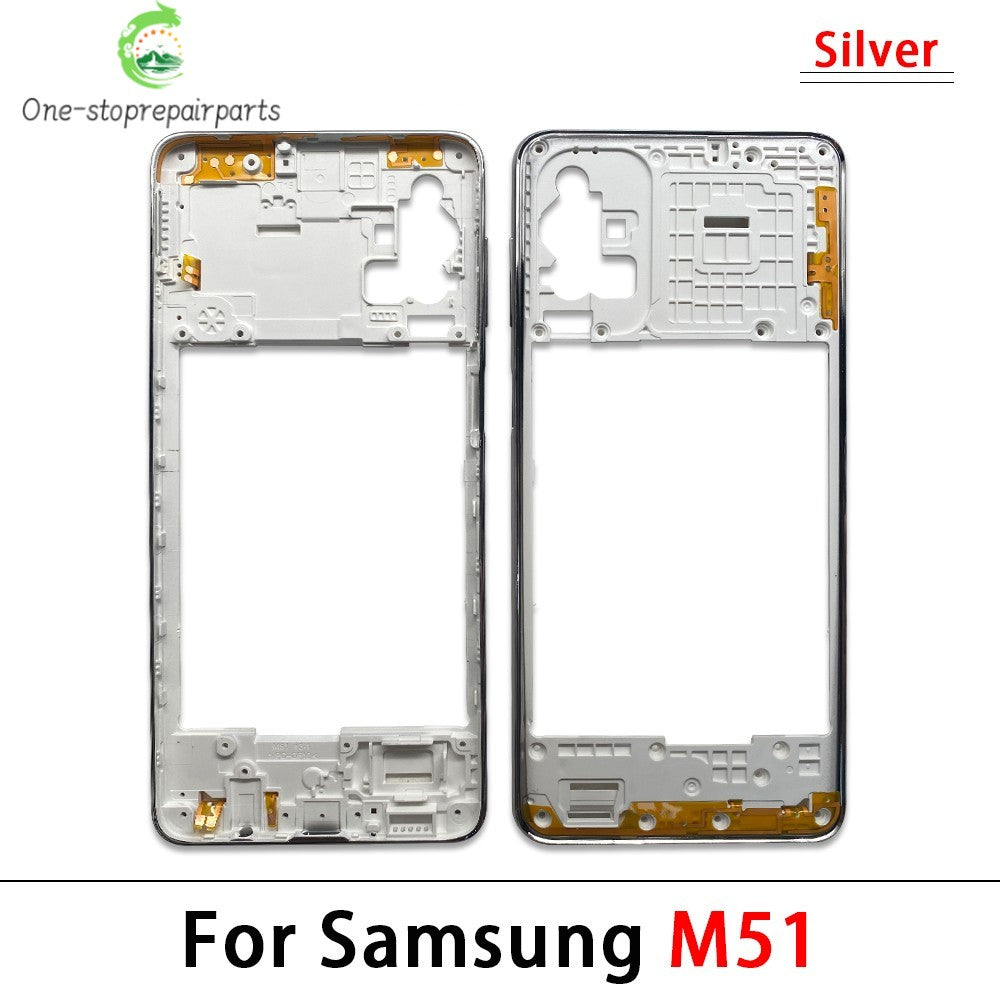New Middle Frame For Samsung M23 M52 M53 M51 M54 M62 M35 5G M526B M536B M625F Door Housing Bezel Repair Parts Samsung phone repair parts