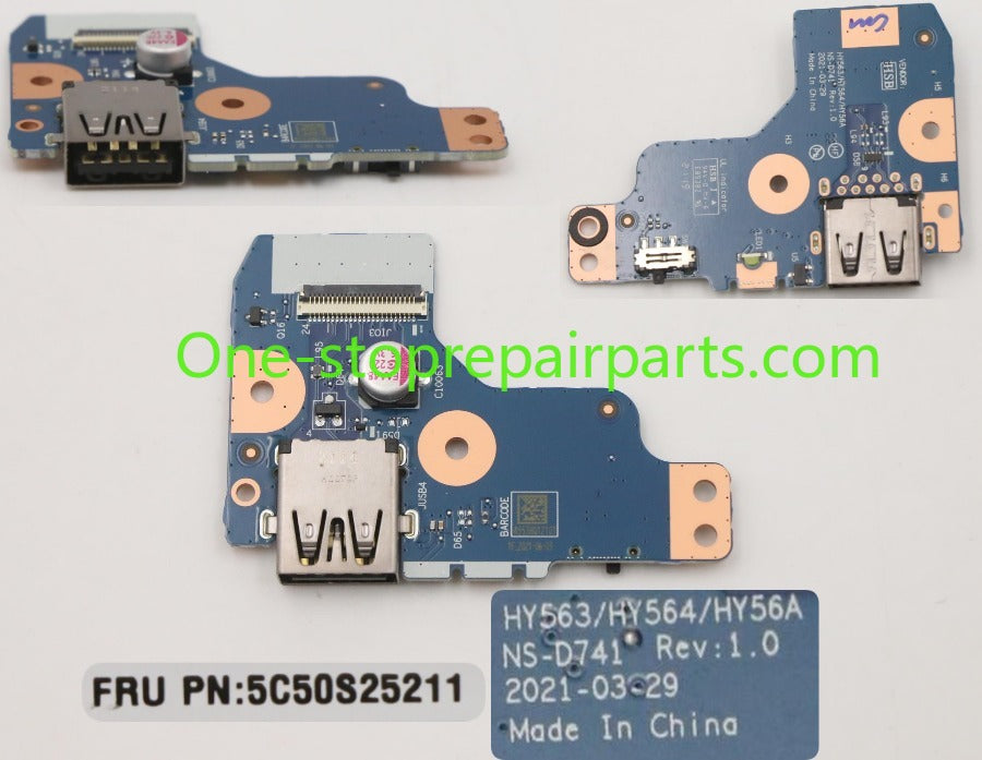 USB Port Jack I/O board for Lenovo Legion 5-15ACH6 5-15ITH6 5-15ITH6H  5-15ACH6H 5 Pro-16ITH6H 5-15ACH6A R7000P Y7000P NS-D601 5C50S25210 NS-D741 5C50S25211 NS-D711 5C50S25209 NS-D571 5C50S25197 NS-D713 5C50S25214 NS-D931 5C50S25238 Lenovo laptop r