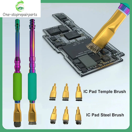 MIJING SS2 2 in 1 Anti-Static Hard Bristle Superfine Cleaning Brush for Macbook IC Chip Motherboard PCB Repair Glue Remove Tool Professional Repair Tools