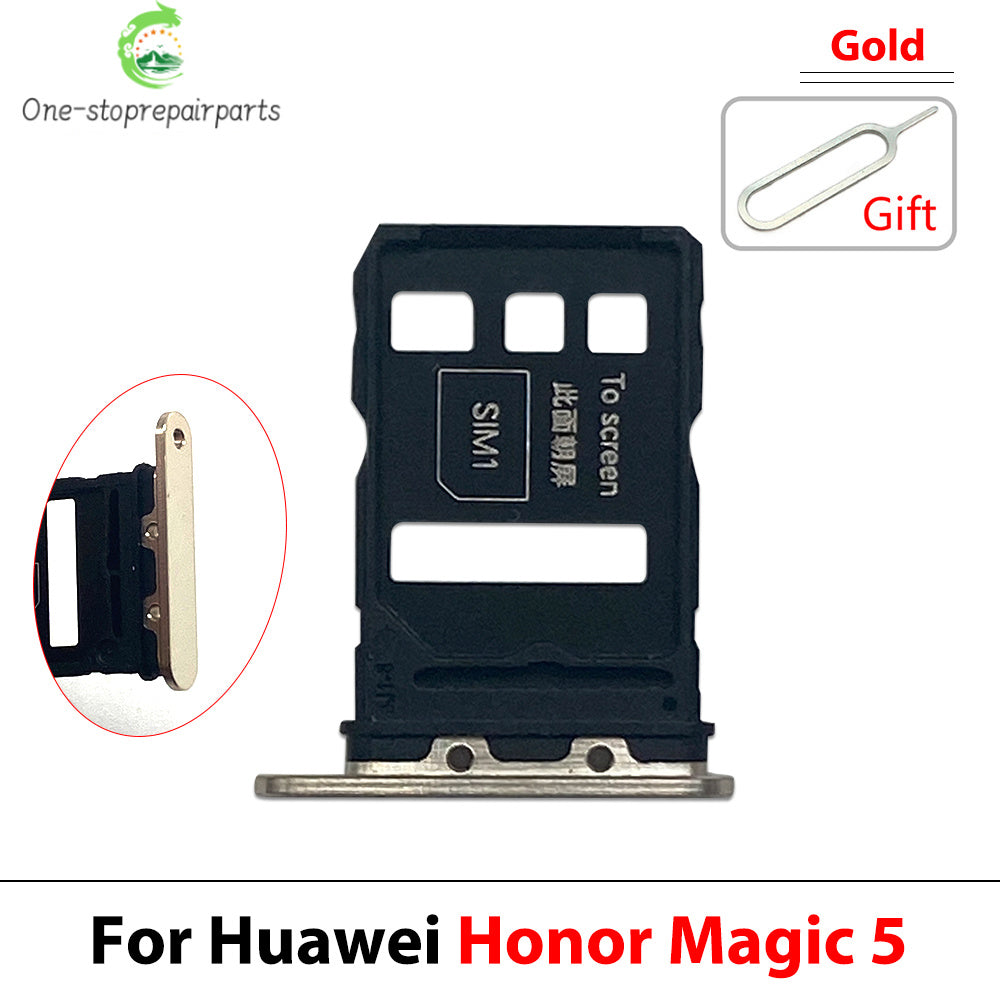 10Pcs, Micro Nano SIM Card Holder Tray Slot Holder Adapter Socket For Huawei Honor Magic 4 5 6 Pro Lite 4G 5G Huawei phone repair parts