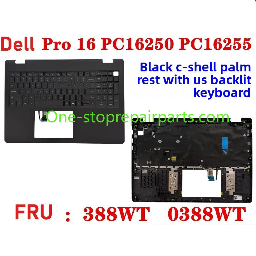 Cover case Keyboard for Dell Pro 16 PC16250 PC16255 Cover case for Dell Pro 16 PC16255 PC16250 LCD Back Cover Bezel frame topcase palmrest upper bottom HINGE 0V1T1X 0388WT 0Y55N3 099TK0 006R8M Dell laptop repair parts