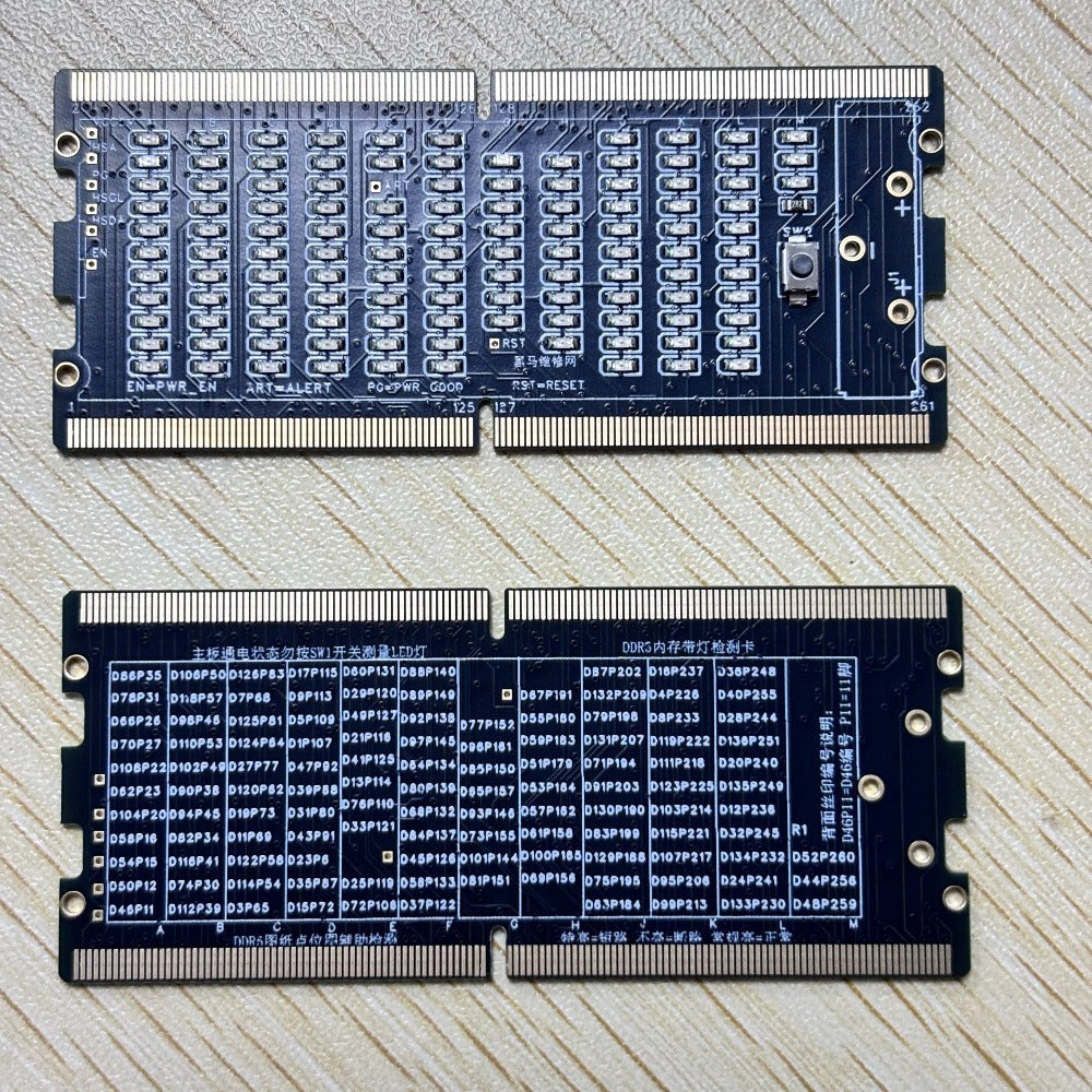 DDR5 memory with light detection card, test, memory slot detection, notebook maintenance test tool laptop repair tools