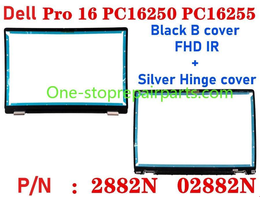 Cover case for Dell Pro 16 PC16250 PC16255 0D45TN 04TV1R 0FJ6FY 02XHM1 099TK0 02882N 0HNP7J 02XHM1 0GJX2F 0C8CKC 0964DF 0DR9PF 0HHMCK 0F9V30 0388WT 0H3K5C 0HR42X 01378G Lcd back housing bezel palmrest bottom lower cover hinge Dell laptop repair parts