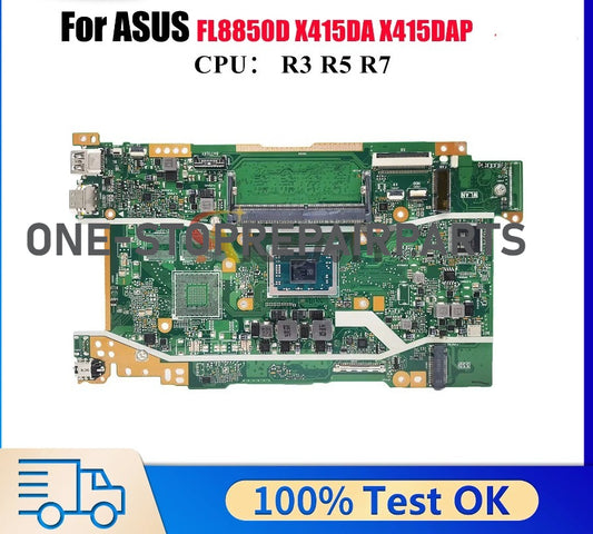X415DA X515DA Motherboard For ASUS VivoBook X415DAP FL8850D X415DA X415D Notebook Mainboard With R3 R5 R7 CPU 100% Tests OK ASUS laptop repair parts