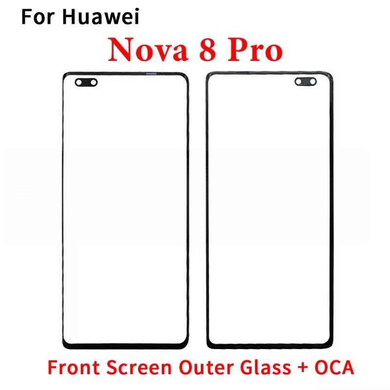 New Front Screen Outer Glass With OCA For Huawei Nova 8 8i 9 Pro Se Y60 Y61 Y71 Y72 Y90 Y91 Y70 Plus Huawei phone repair parts