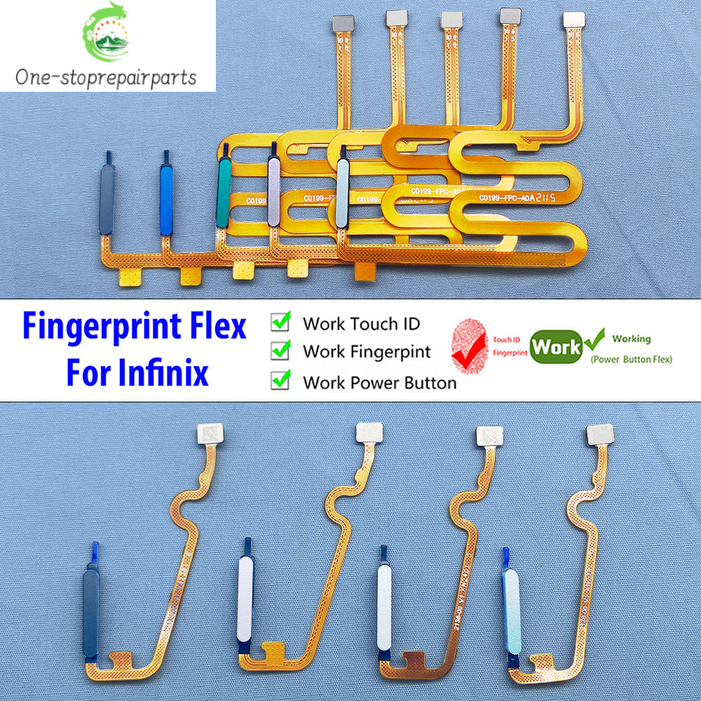 Fingerprint Home Button Fingerprint Menu Return Key Recognition Sensor Flex Cable For infinix Note 10 12 Pro 4G 5G  infinix phone repair parts