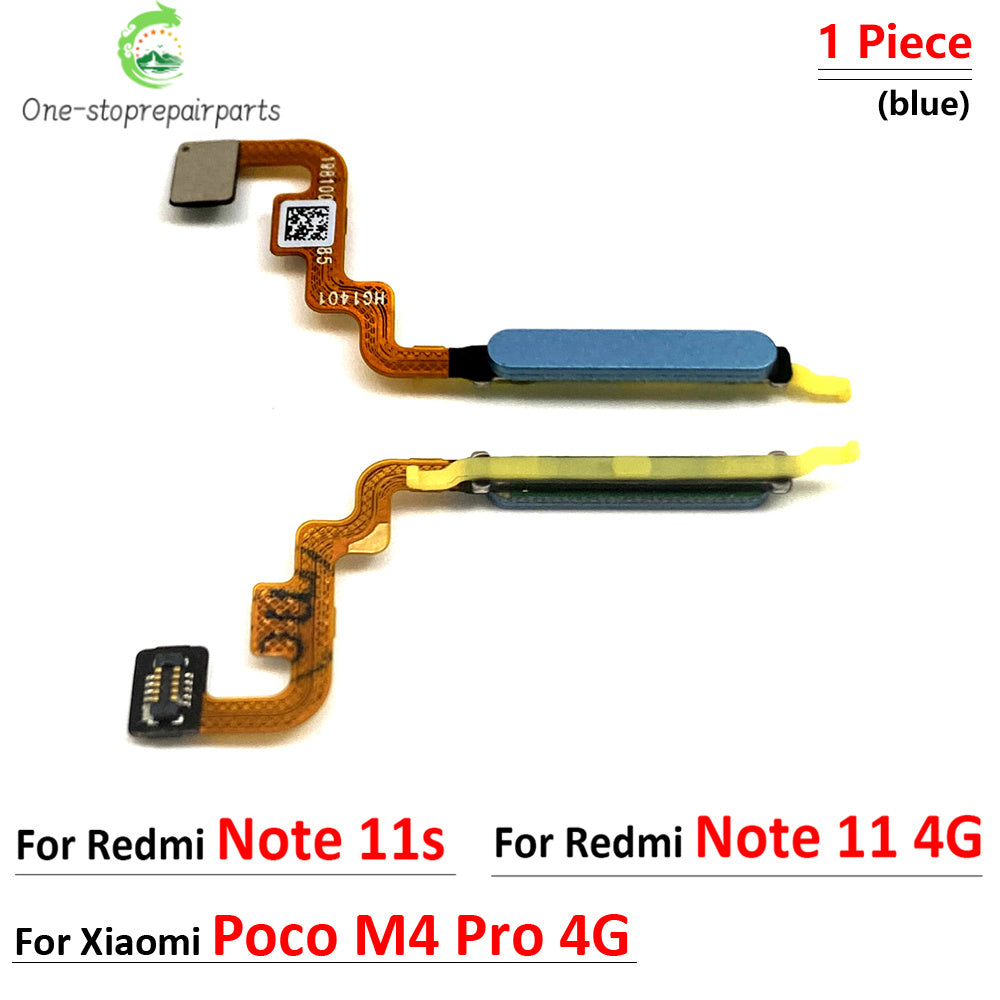 New Home Button FingerPrint Touch ID Sensor Flex Cable For Xiaomi Poco M4 Pro 4G 5G / Redmi Note 11 11s Pro Plus 4G 5G  Xiaomi  Xiao mi phone repair parts