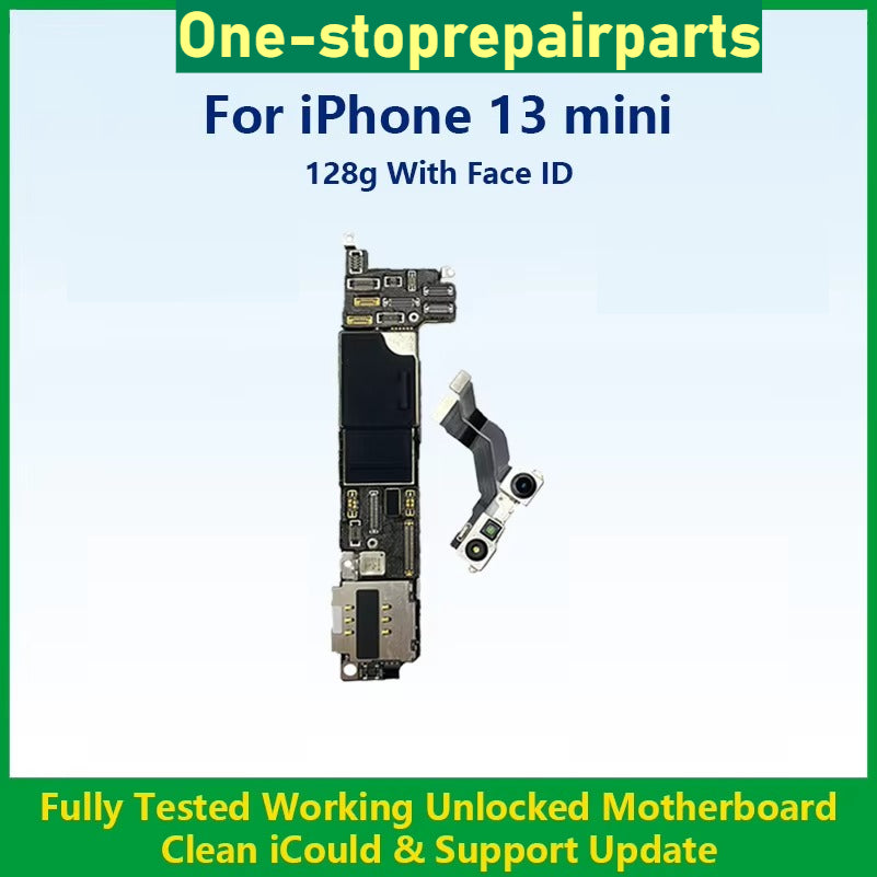 Fully Tested Authentic Motherboard For iPhone 13 Pro Max 128g/256g Unlocked Mainboard With Face ID Cleaned iCloud Fast Shipping iPhone phone repair parts