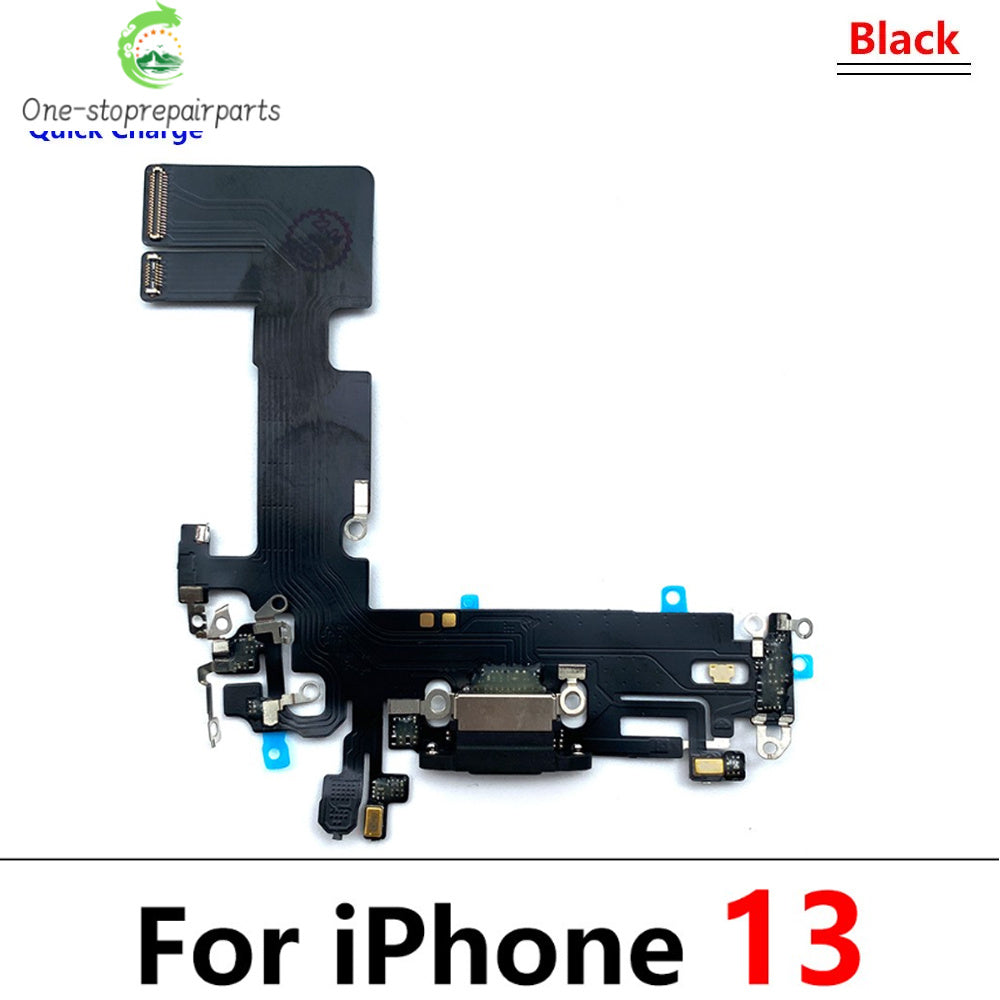New For iPhone 11 12 13 14 15 Pro 11Pro 12Pro 13Pro Max Mini Plus USB Charger Charging Dock Port Connector Microphone Flex Cable  iPhone phone repair parts