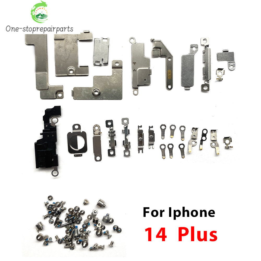 Full Inside Small Metal Holder Bracket Shield Plate Set Kit Full Screws Waterproof For iPhone 11 12 13 14 15 Pro Max 14 Plus iPhone phone repair parts