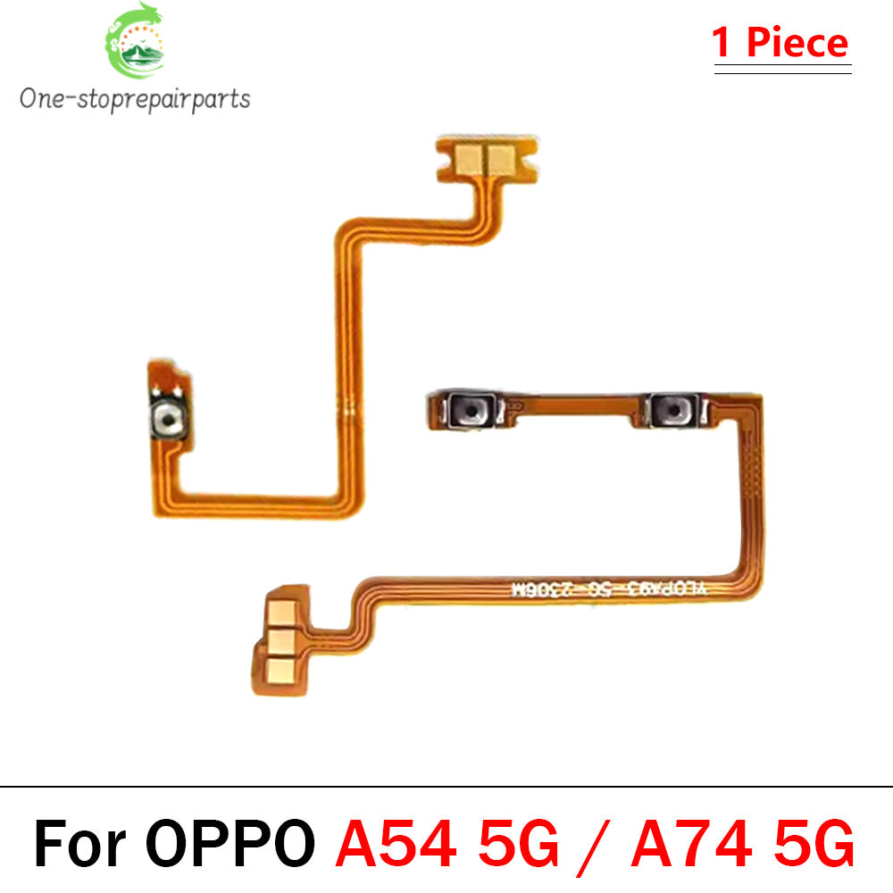 10Pcs, Power On Off Volume Side Button Key Flex Cable For OPPO A12 A15 A16 A52 A53 A54 A55 A57 A72 A73 A74 A93 A94 A95 A96 4G 5G OPPO phone repair parts
