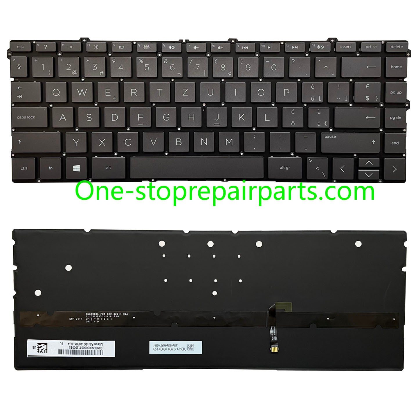 Upper Keyoard  for HP Spectre X360 13-AW TPN-Q225 UK/SP/RU/LA US