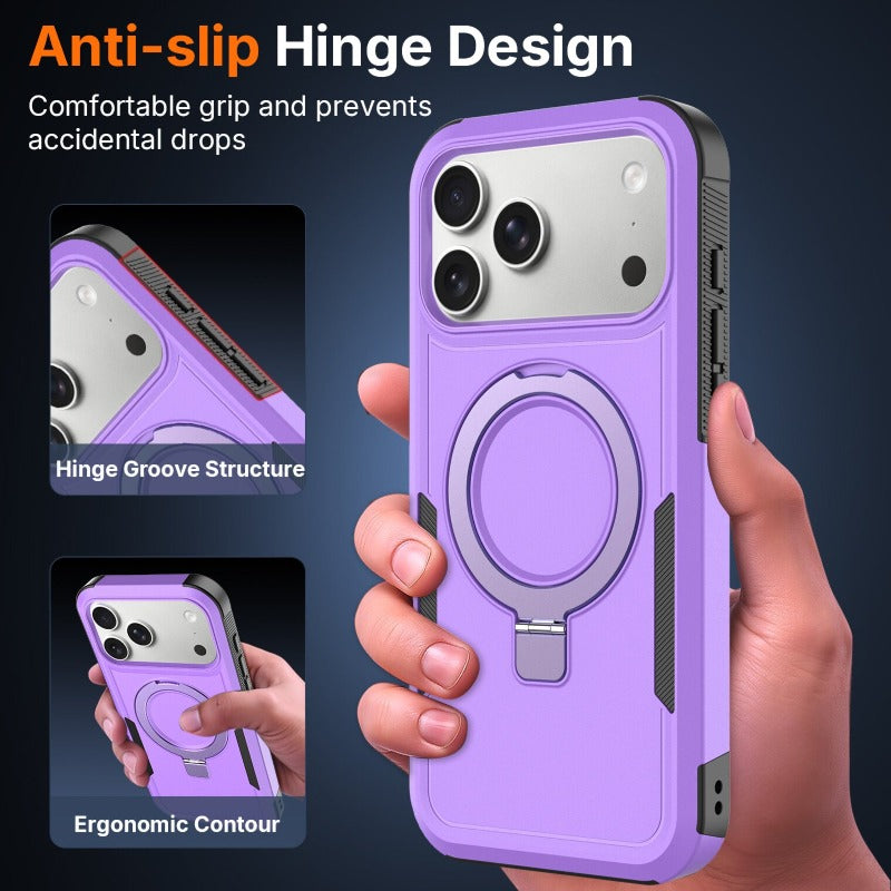 New magnetic bracket mobile phone case for iPhone iphone18promax mobile phone case 16/17 anti-drop advanced 15 bracket 14Pro mech hard case Phone accessories