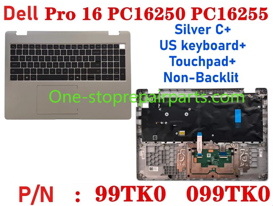 Cover case for Dell Pro 16 PC16250 PC16255 0D45TN 04TV1R 0FJ6FY 02XHM1 099TK0 02882N 0HNP7J 02XHM1 0GJX2F 0C8CKC 0964DF 0DR9PF 0HHMCK 0F9V30 0388WT 0H3K5C 0HR42X 01378G Lcd back housing bezel palmrest bottom lower cover hinge Dell laptop repair parts