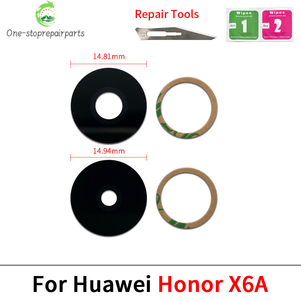 Camera Glass For Huawei Honor X5 X6 X6s X6A X6B X7 X7A X7B X8 X8A X8B X9 X9A X9B 4G 5G Rear Back Camera glass Lens With Adhesive Huawei phone repair parts