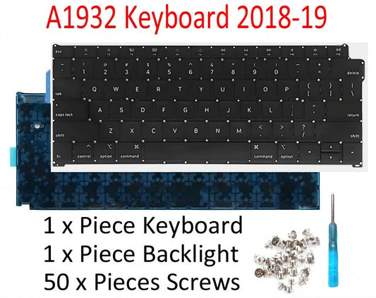 New Laptop A1932 US UK EU English Keyboard FR French DE German Danish Spanish Italian for MacBook Air Retina 13" 2018 2019 Year Macbook repair parts