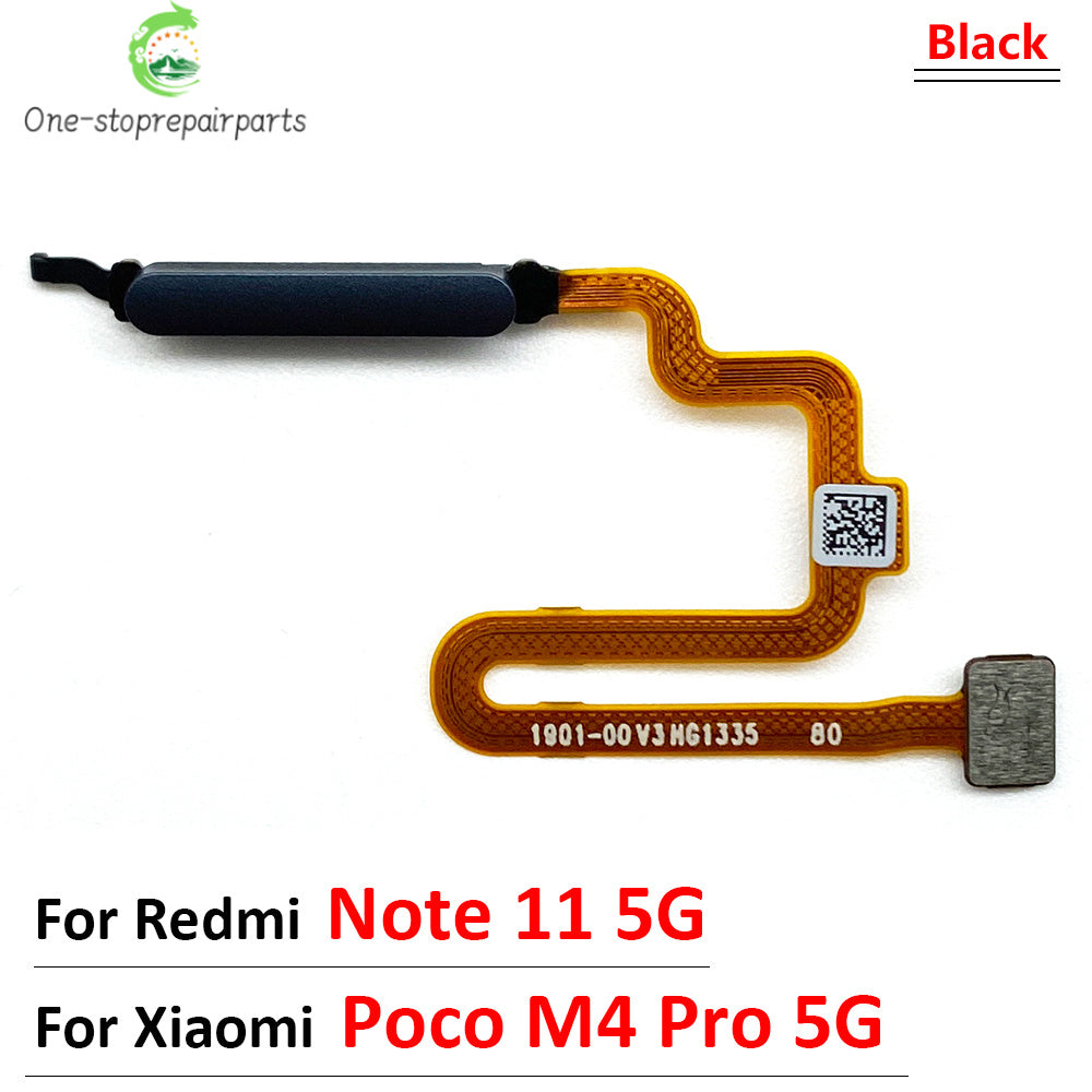 New Home Button FingerPrint Touch ID Sensor Flex Cable For Xiaomi Poco M4 Pro 4G 5G / Redmi Note 11 11s Pro Plus 4G 5G  Xiaomi  Xiao mi phone repair parts