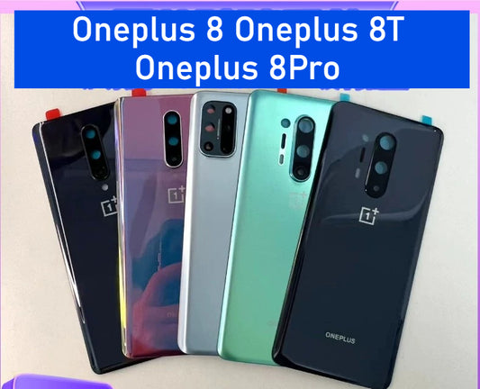 AAA+ quality For OnePlus Back Battery Cover Door Rear Glass Oneplus 8 8T 8Pro Battery Cover  Case With Camera Lens OnePlus phone repair parts