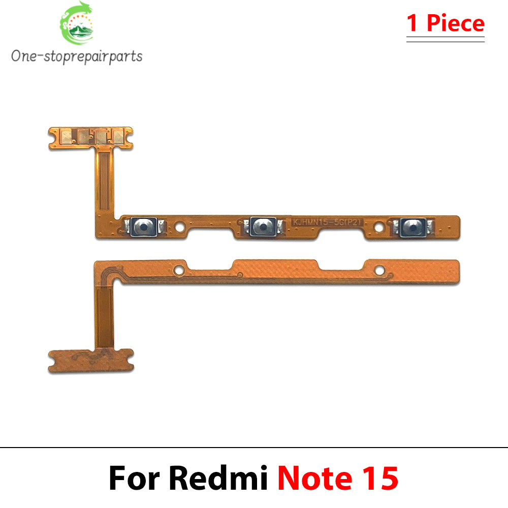 Power On Off Volume Side Button Key Flex Cable For Xiaomi Redmi Note 13 14 15 Pro Plus 4G 5G Xiaomi  Xiao mi phone repair parts