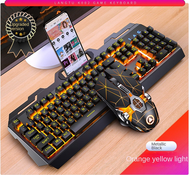 Accessories Game keyboard, mouse, earphones three-piece set, mechanical feel keyboard and mouse set