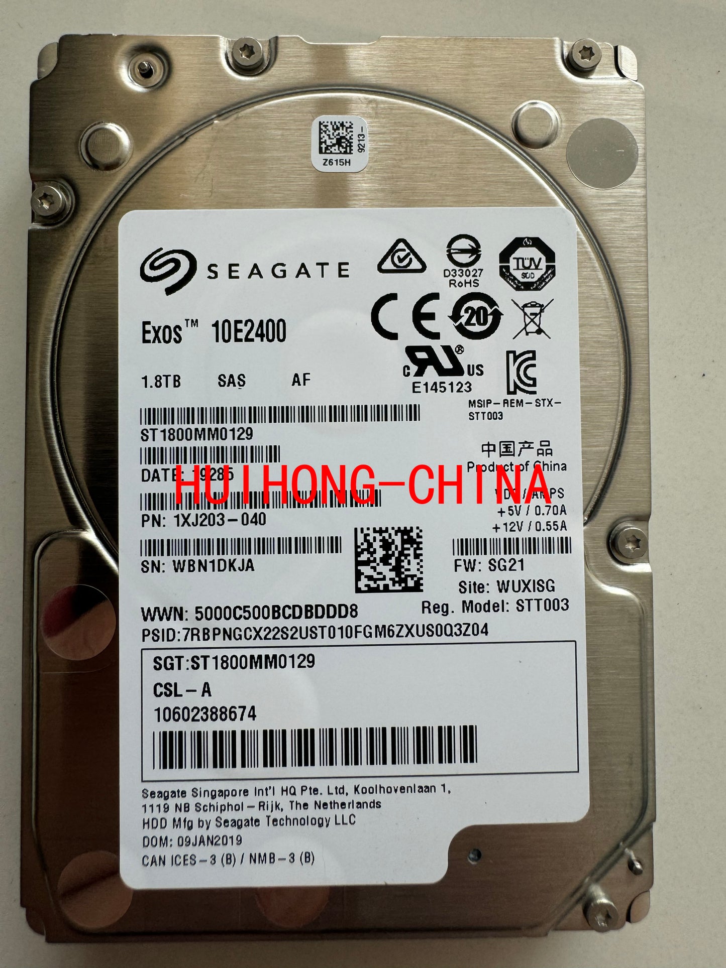 1.8T Seagate Server Hard Drive ST1800MM0129 SAS 2.5 inch 10k 12gb V9 1.8tb HDD