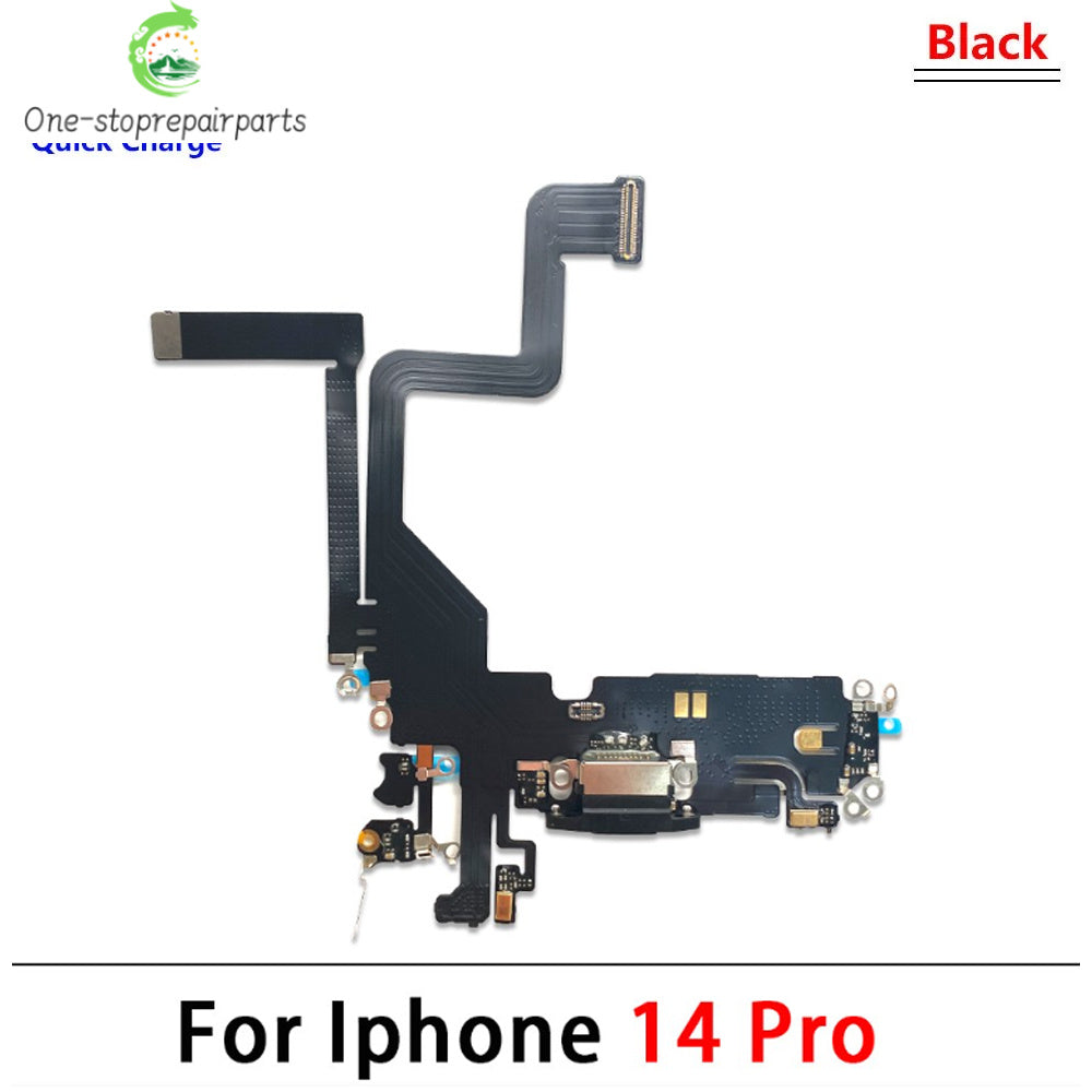 New For iPhone 11 12 13 14 15 Pro 11Pro 12Pro 13Pro Max Mini Plus USB Charger Charging Dock Port Connector Microphone Flex Cable  iPhone phone repair parts