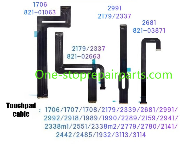 Touchpad flex cable for  Macbook A2289 A2338 A2159 1706 2141 2779 2780 2485 2681 3113 3114 2991 2992 2918 2442 trackpad cable