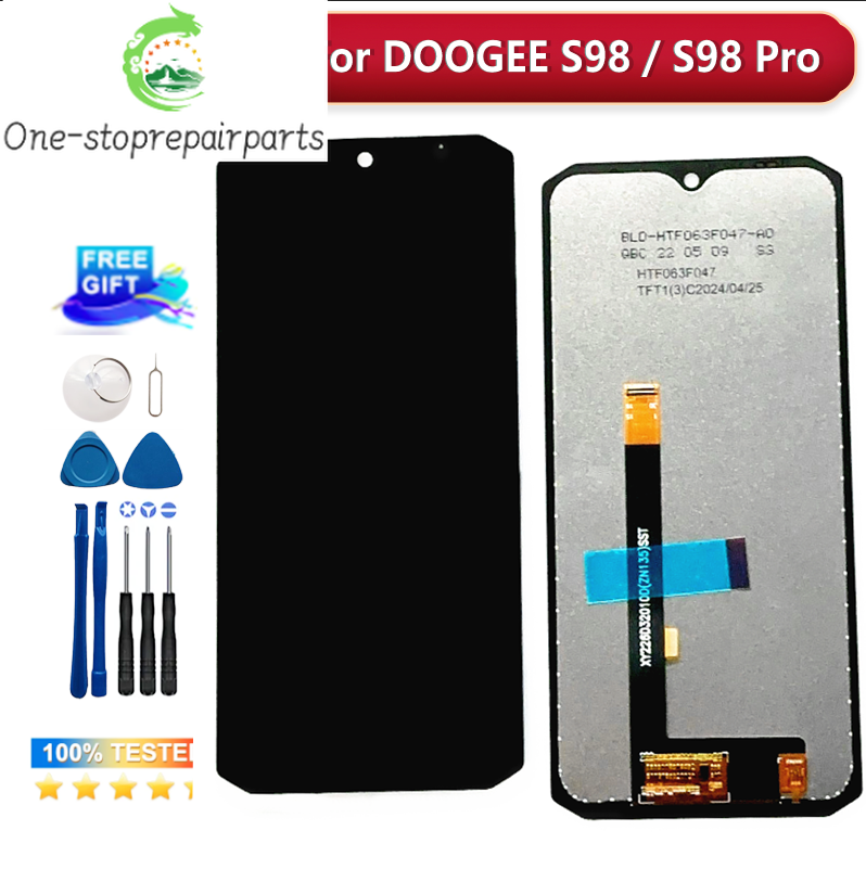 Tested 6.3" For DOOGEE S98 / S98 Pro LCD Display + Touch Screen Digitizer Assembly Replacement For Doogee S 98 Pro S99 S 99 LCD Doogee phone repair parts