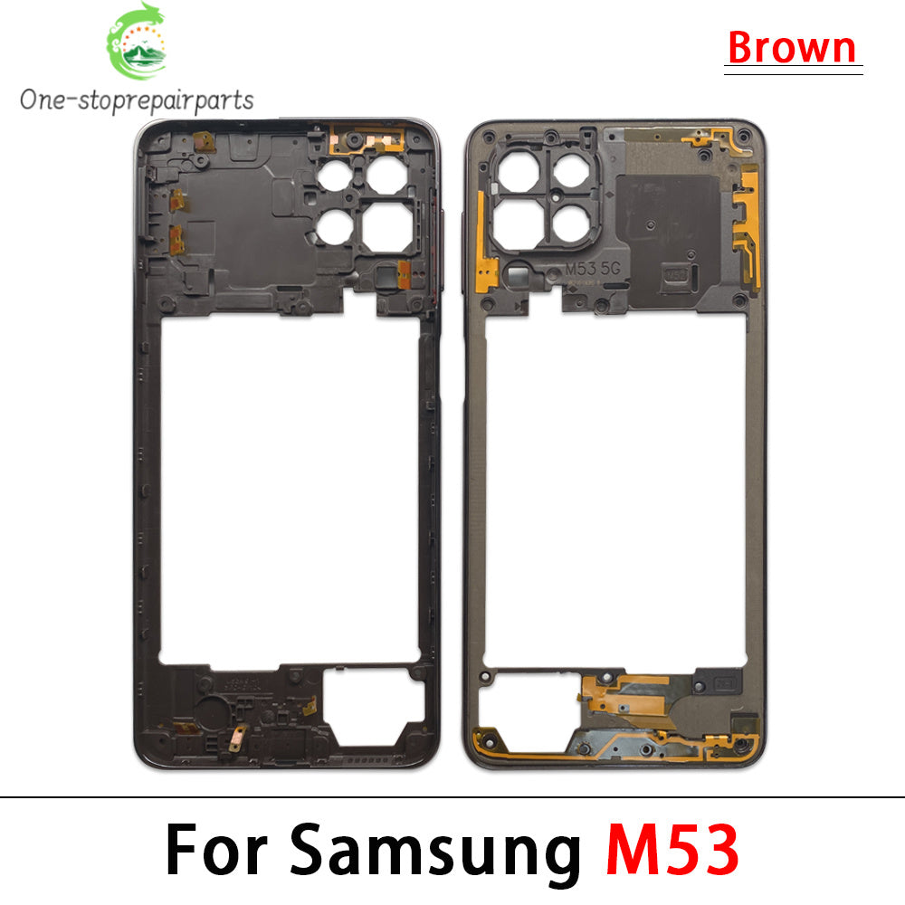 New Middle Frame For Samsung M23 M52 M53 M51 M54 M62 M35 5G M526B M536B M625F Door Housing Bezel Repair Parts Samsung phone repair parts