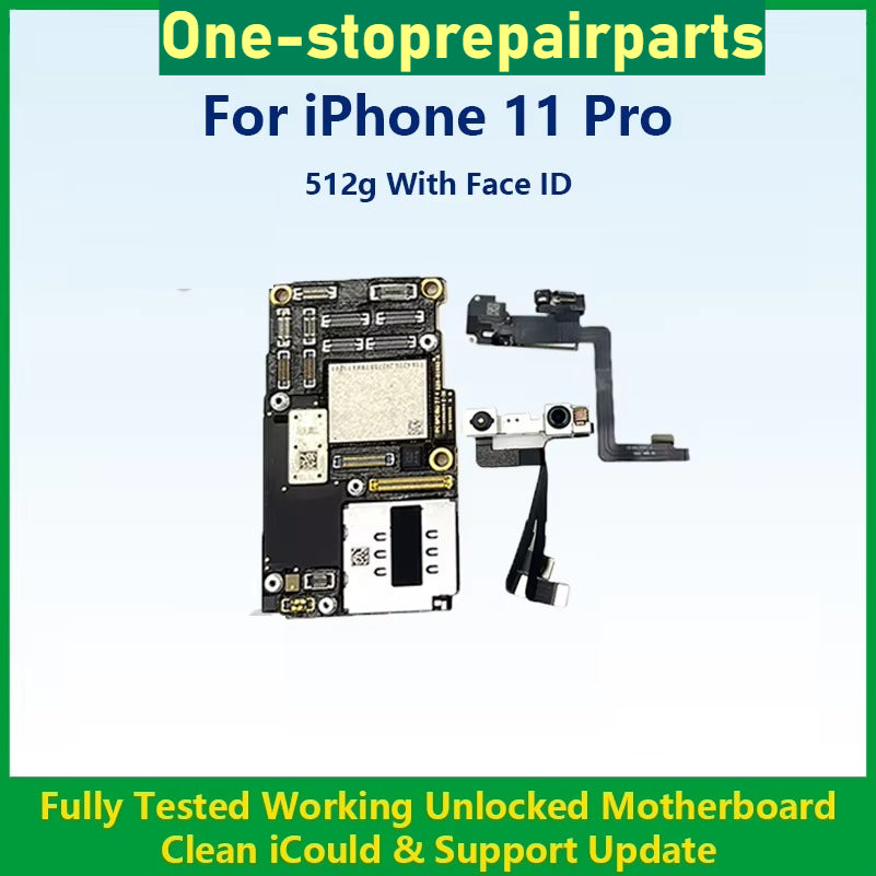Fully Tested Working Well Motherboard For iPhone 11 Pro Max With/Without Face ID Cleaned iCloud And Support Update Logic Board iPhone phone repair parts