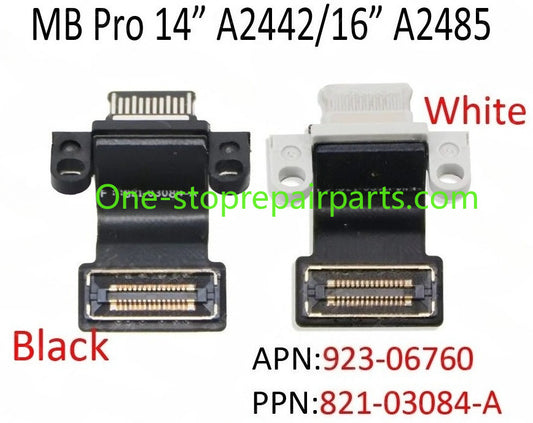 New A2485 A2442 Power DC Jack Charger Type-C USB-C Connector 821-03084-A for Macbook Pro M1 Pro/Max Retina 14" 16" 2021 Year Macbook repair parts