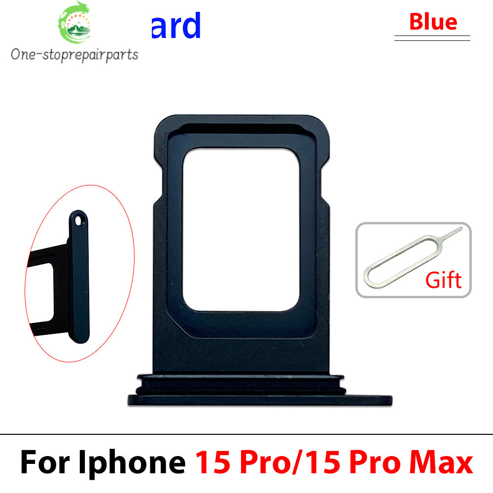 10Pcs, Dual SIM & Single SIM Card Slot SD Card Tray Holder Adapter For iPhone 15 Pro Max Plus iPhone phone repair parts