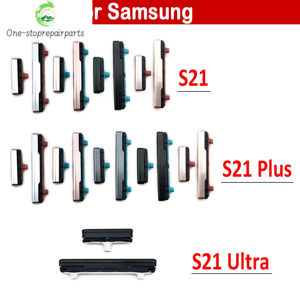 New Side Volume Button Power ON / OFF Buttton Key Set For Samsung S21 Plus Ultra Fe Replacement Parts Samsung phone repair parts