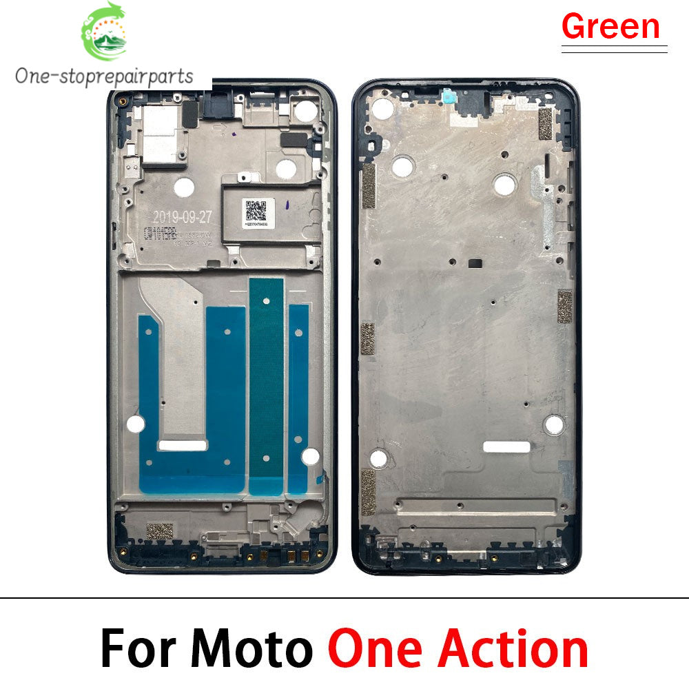 New For Motorola Moto One Action Visoin Fusion Plus Hyper Macro Front Housing LCD Display Bezel Middle Frame Motorola phone repair parts