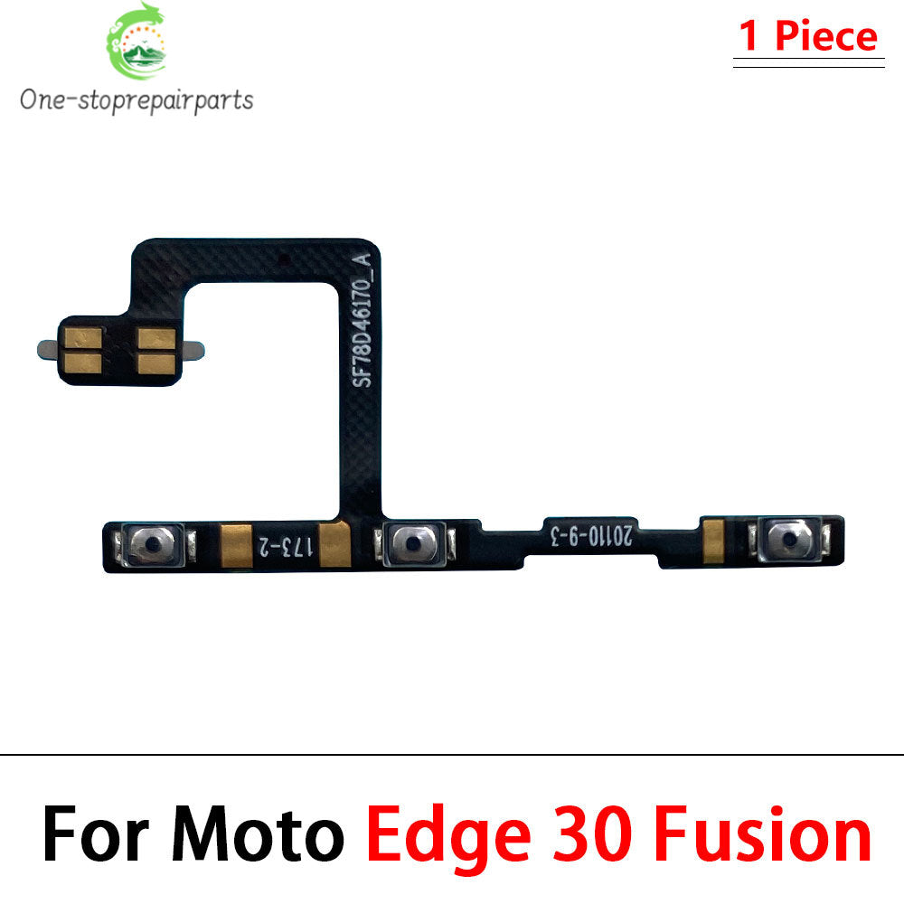 10Pcs/Lot, Power on off Volume Key Button Flex Cable For Motorola For Moto Edge 20 30 Pro Lite 30 40 50 Neo Ultra Fusion Plus Motorola phone repair parts