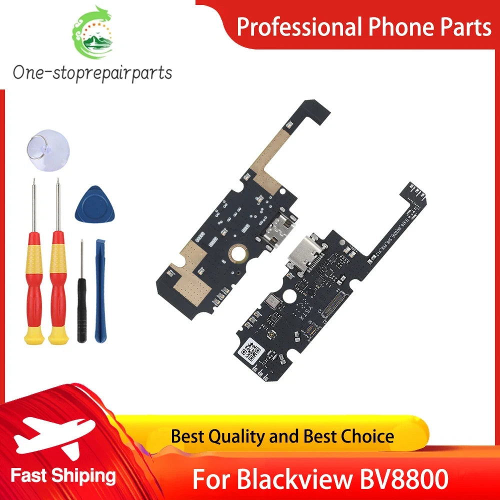 For Blackview BV8800 Phone Flex Cables Charging Module Cell Phone USB Port Perfect Replacement Parts Free Tools Blackview phone repair parts