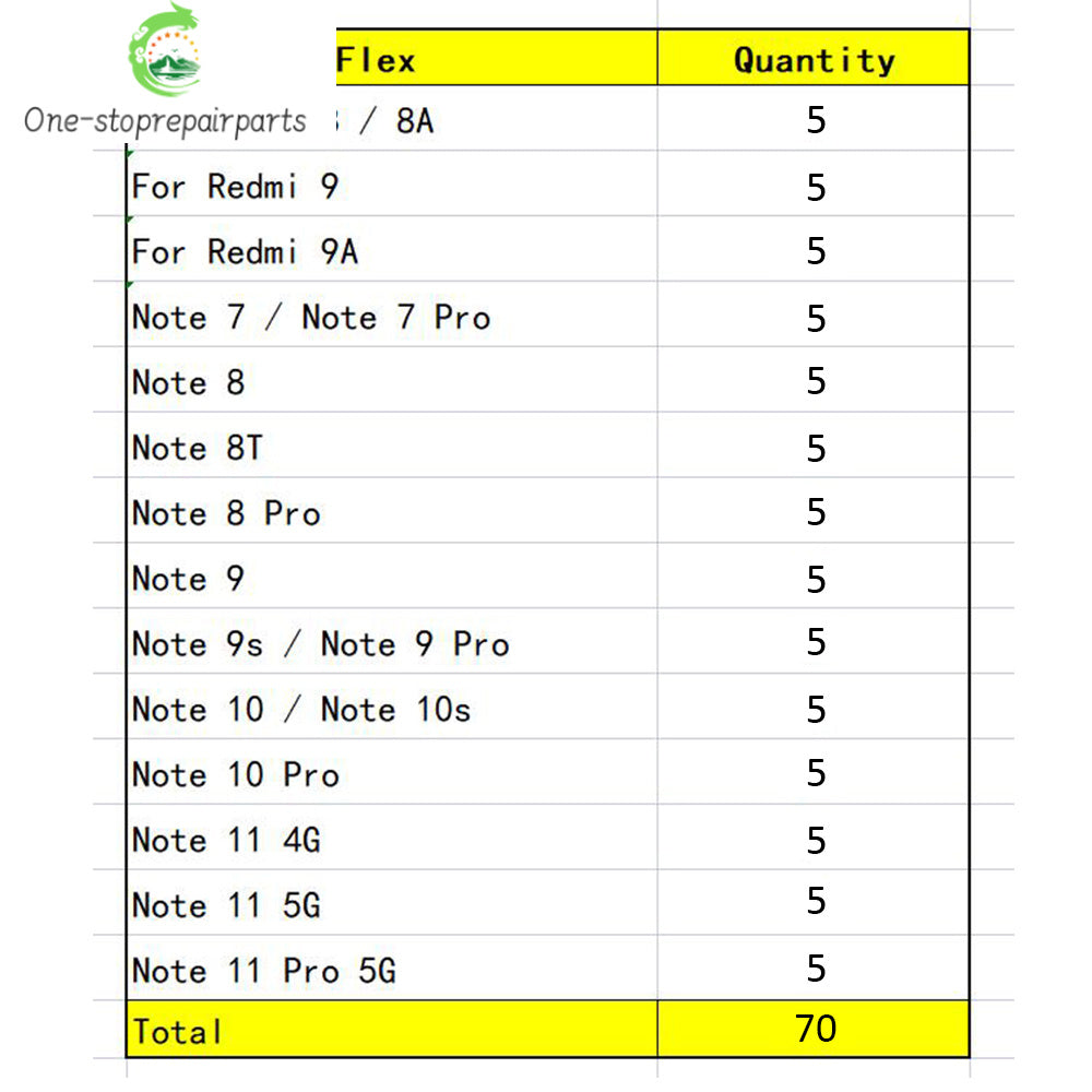 50Pcs/Lot, Main Board Motherboard Mainboard Flex Cable For Xiaomi Redmi 9 9A 9C 6 6A 8A Note 10 10s 8 7 6 Pro Note 11 4G 5G  Xiaomi  Xiao mi phone repair parts