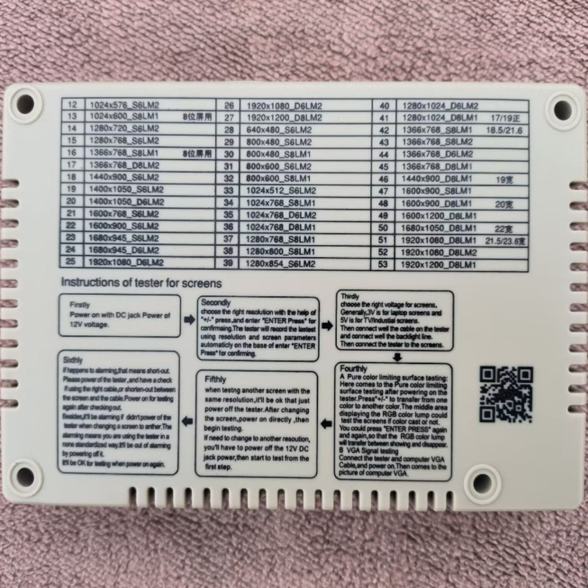77 Programs LVDS LCD Screen display Tester Laptop LVDS Panel Test Tester Tool Laptop Repair tools
