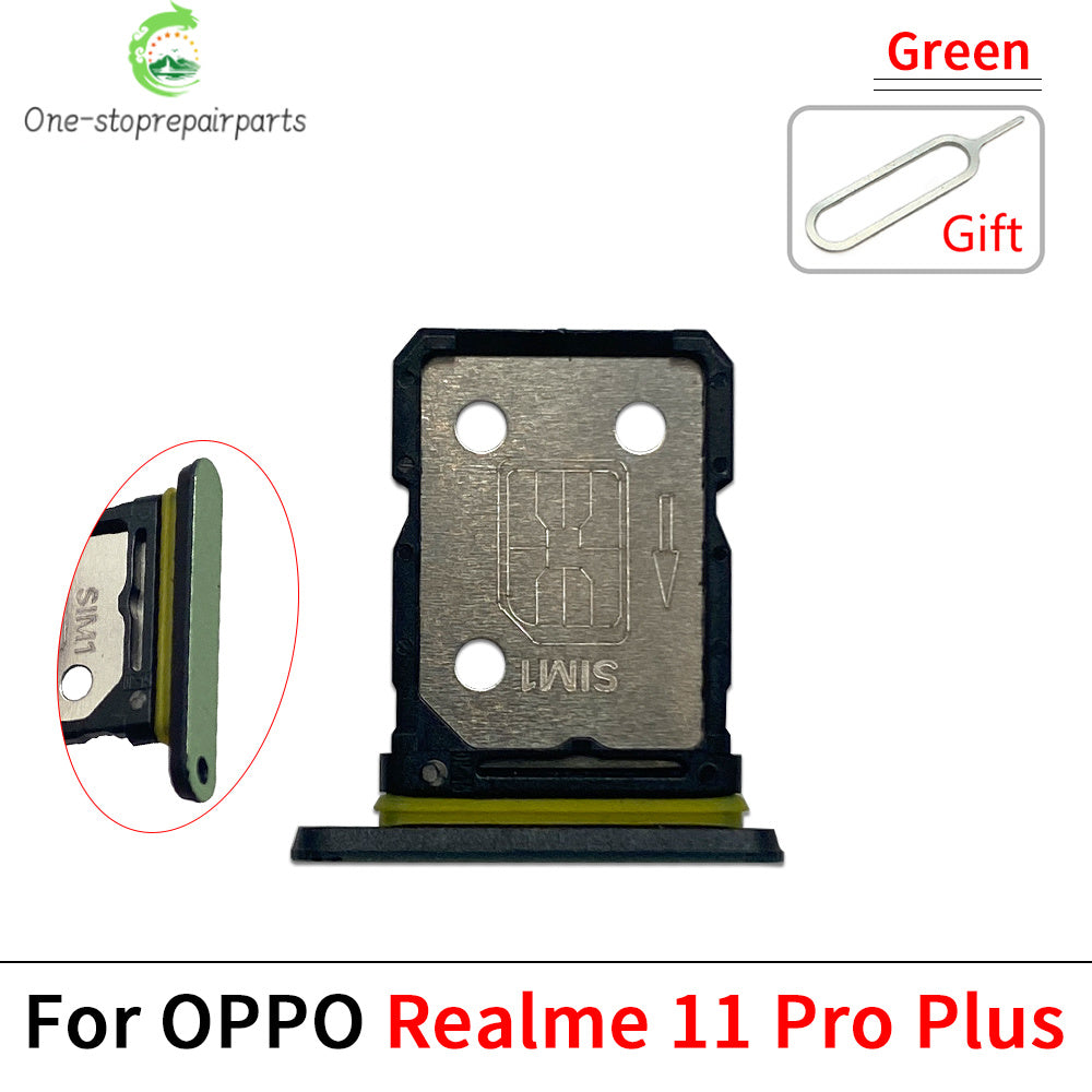 10Pcs, Micro Nano SIM Card Holder Tray Slot Holder Adapter Socket For OPPO Realme 10 10s 11 12 Pro Plus 4G 5G Realme phone repair parts